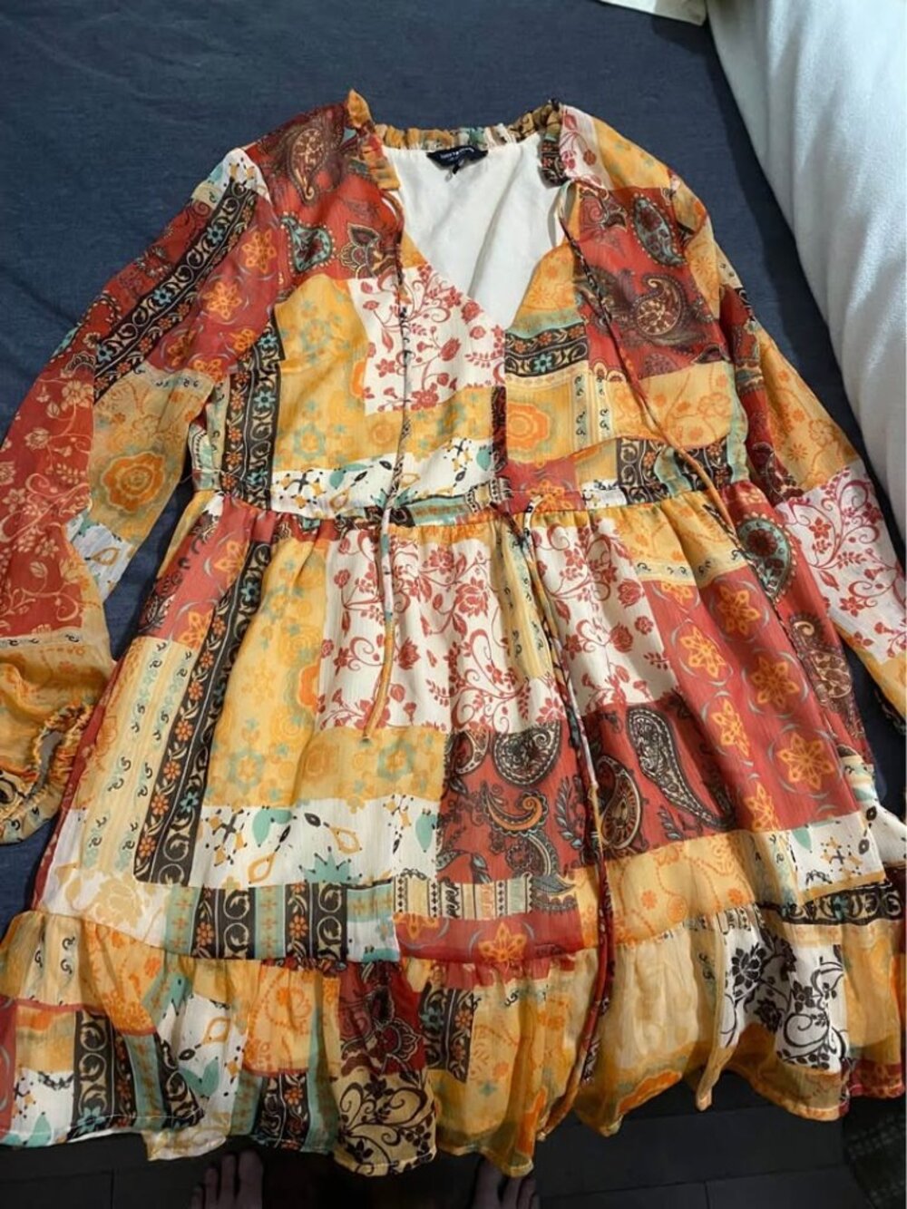 Bohemian patchwork dress-tunic - Picture 2 of 2